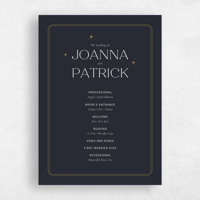 Ebony, Black Wedding Program - Jelani