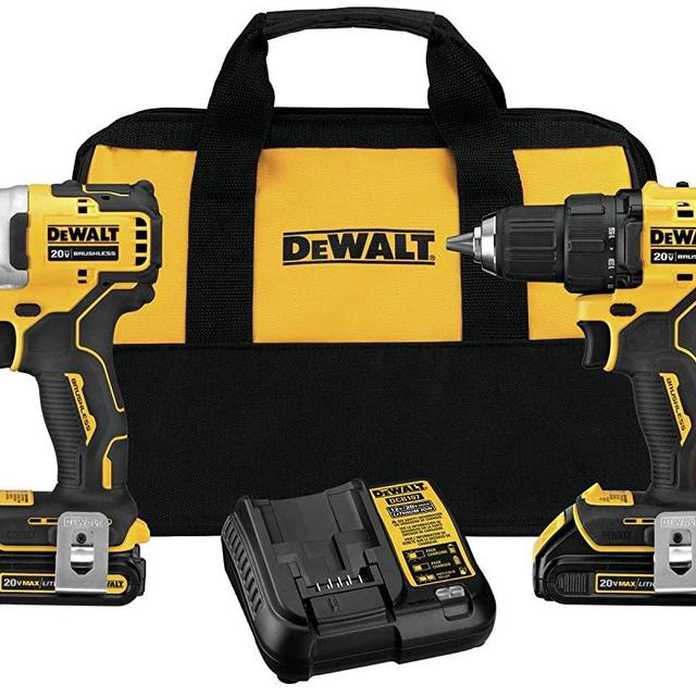 DEWALT ATOMIC 20V MAX Cordless Drill Combo Kit, Compact (DCK278C2)