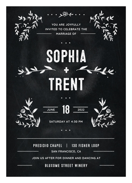 Humboldt Classic | Black | Zola Wedding Invitations