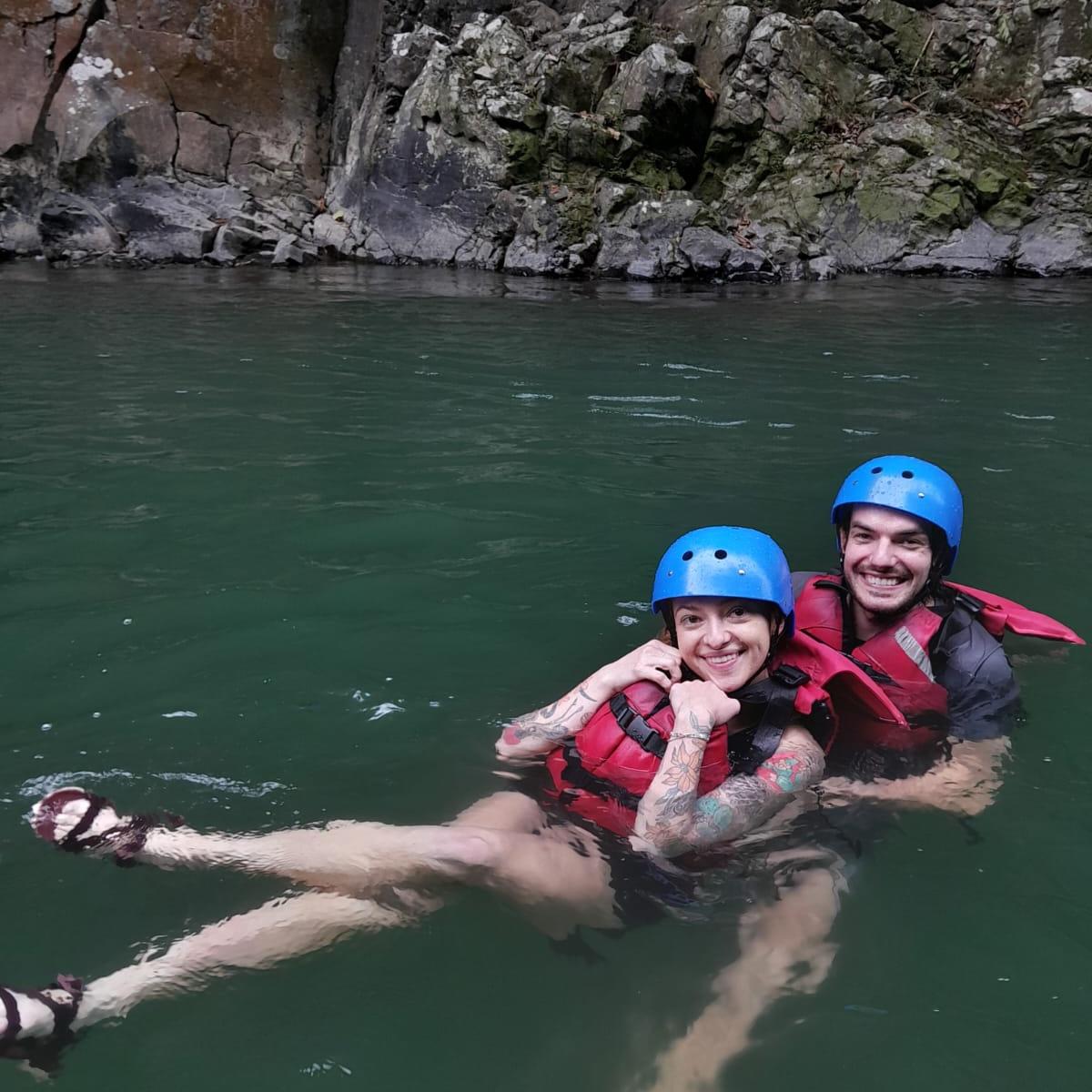 Relaxing after rafting the Pacuare river in Costa Rica