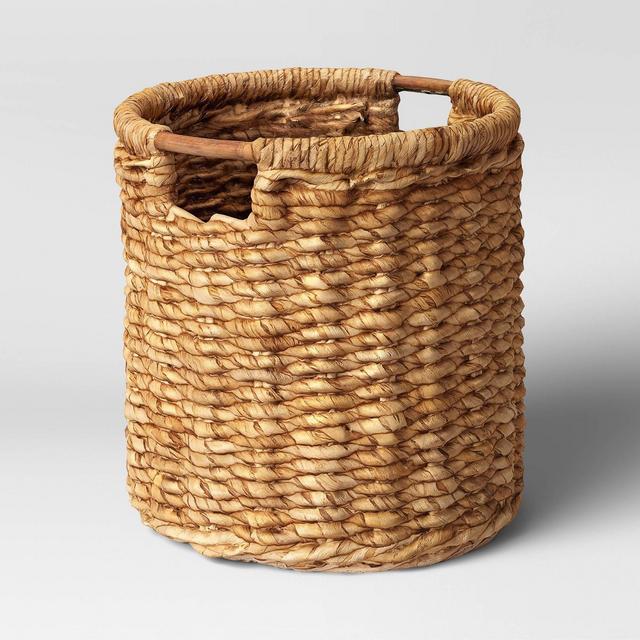 16" x 17" Round Woven Basket with Cut-Off Handle - Threshold™