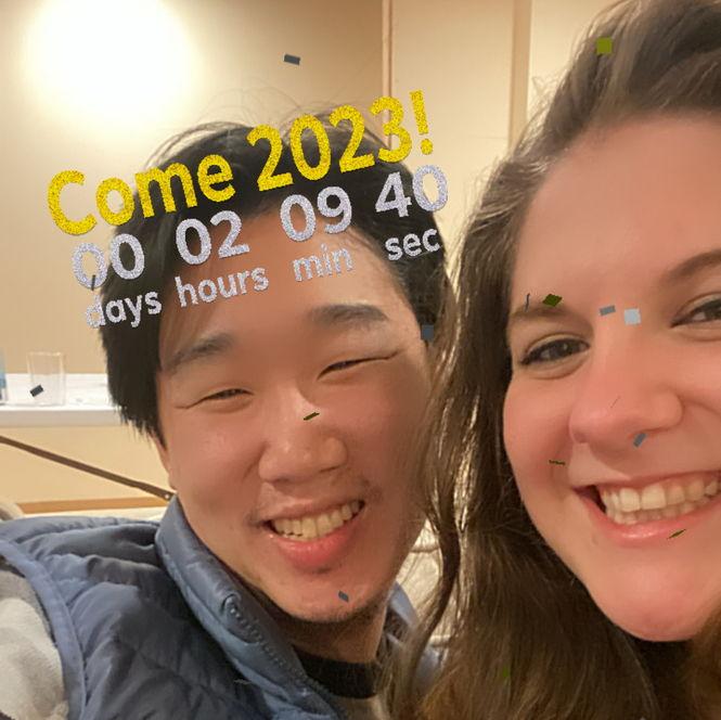 James & Gabbie's first New Year together