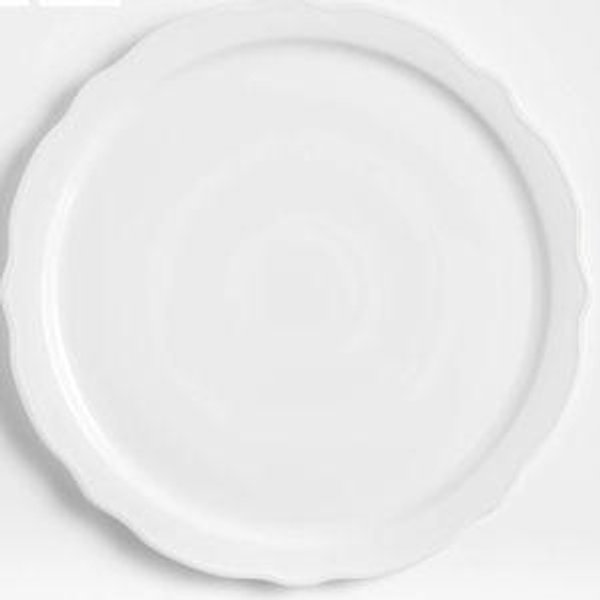 Loire White Round Porcelain Platter