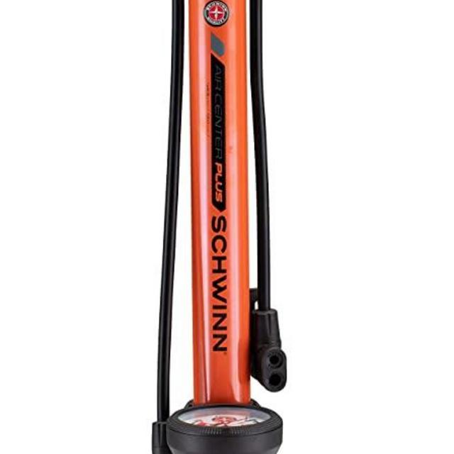 Schwinn Air Center Bike Floor Pump, Gauge Fits Schrader and Presta Valve Types