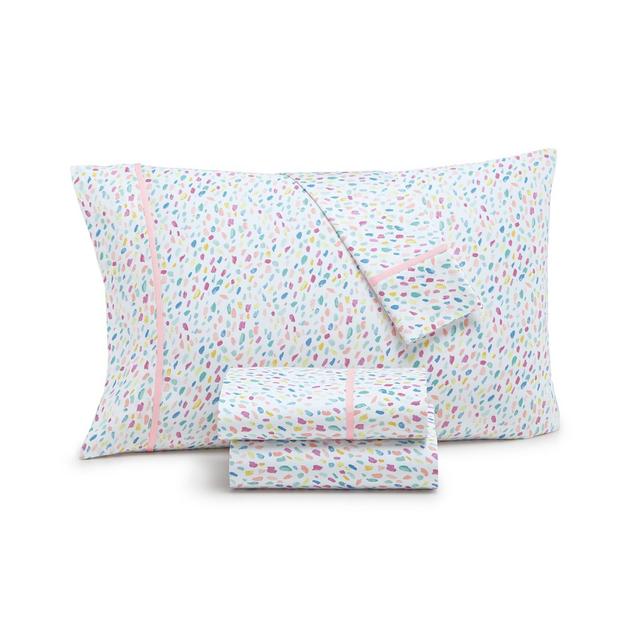 Whim By Martha Stewart Collection Brushstroke Queen 4-Pc. Sheet Set, 250 Thread Count 100% Cotton, Created for Macy's