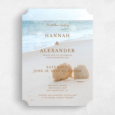 Brown Ticket Wedding Invitation - Havasu Classic