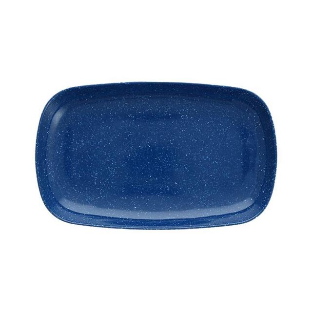 Fortessa Camp Melamine Coupe Platter, 11"L X 7"W , Blue