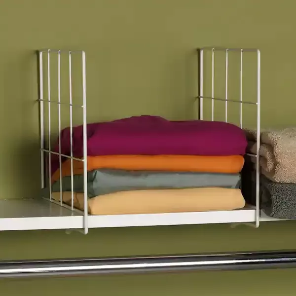 White Wire Shelf Divider 2-Pack