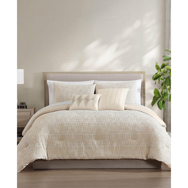 Macy's Wells Geometric 9-Pc. Comforter Set, King