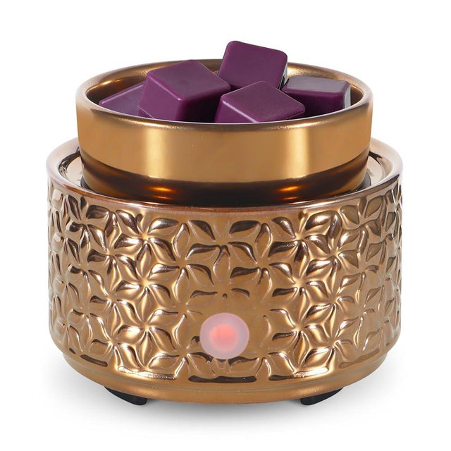 copinpin Electric Wax Melt Warmer 4-in-1 Candle Warmer for Scented Wax Melter Cute Ceramic Fragrance Wax Burner for Home Office Bedroom Deco Gift for Women Gold