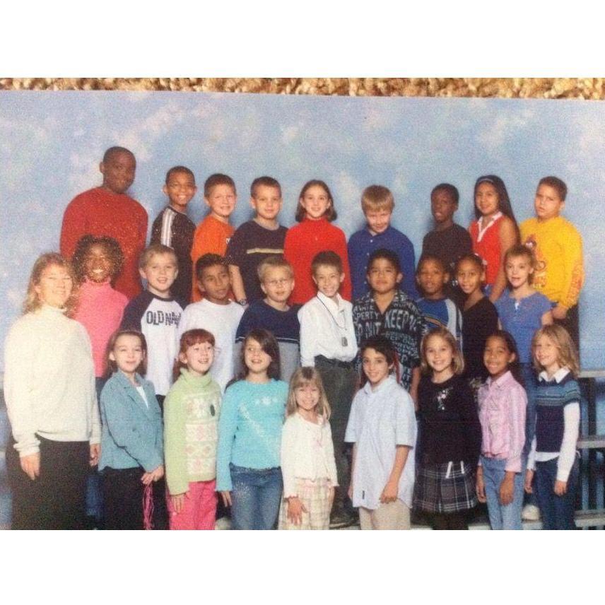3rd grade class photo. Chase is 2nd from the left in the middle row. Sam is 1st to the right 1st row.
