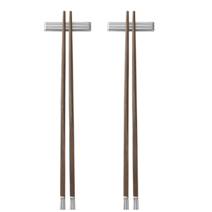 Bernadotte Chopsticks with Rest 2 sets Stainless Steel & Ceylon Iron