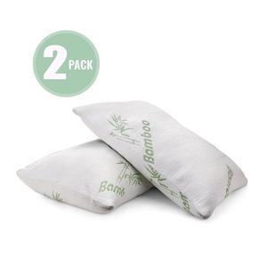 Plixio Bamboo Cooling Memory Foam Pillow - 2 pack