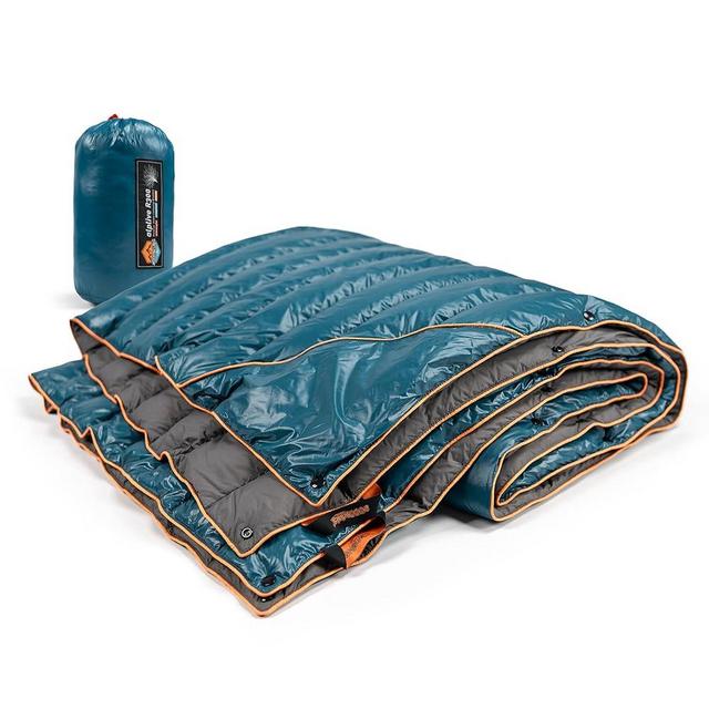 ZOOOBELIVES Ultralight Down Camping Blanket - 1.35lbs, 650 Fill Power Puffy Quilt. Compact & Warm Comforter for Travel, Beach, Hammock, Backpacking - Elevate Your Outdoor Comfort - AlpliveR300