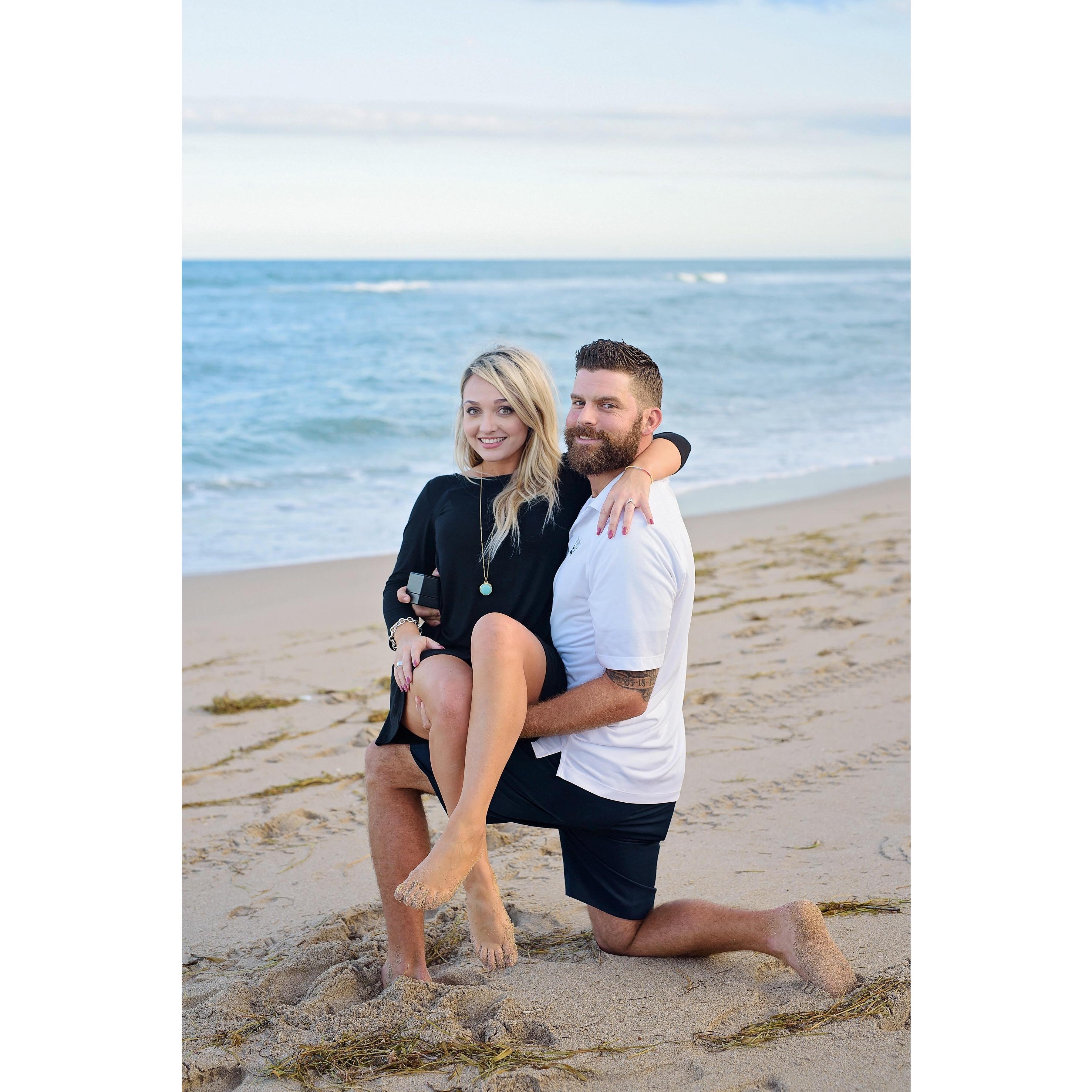 This picture was taken minutes after Troy's surprise proposal...and yes, I was completely taken by surprise!