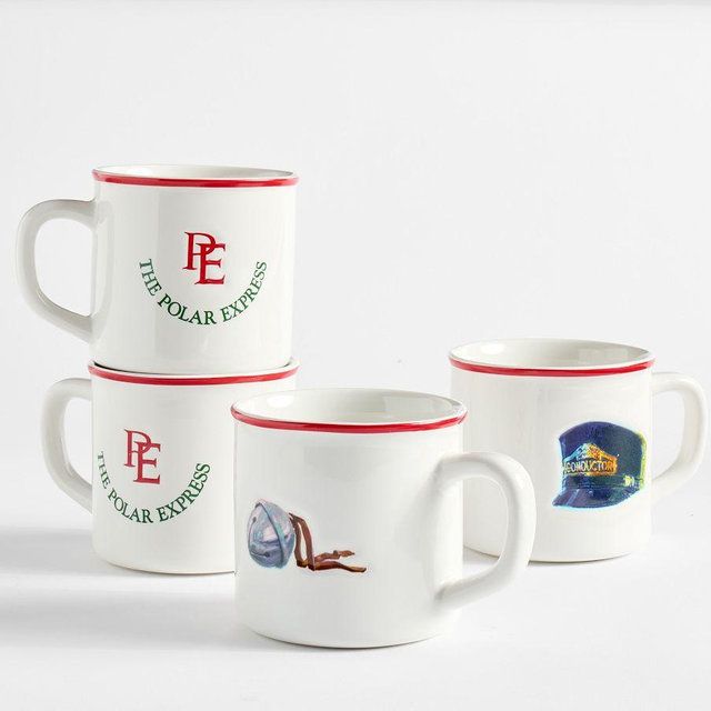 Polar Express Stoneware Mugs, Set of 4 - Multi
