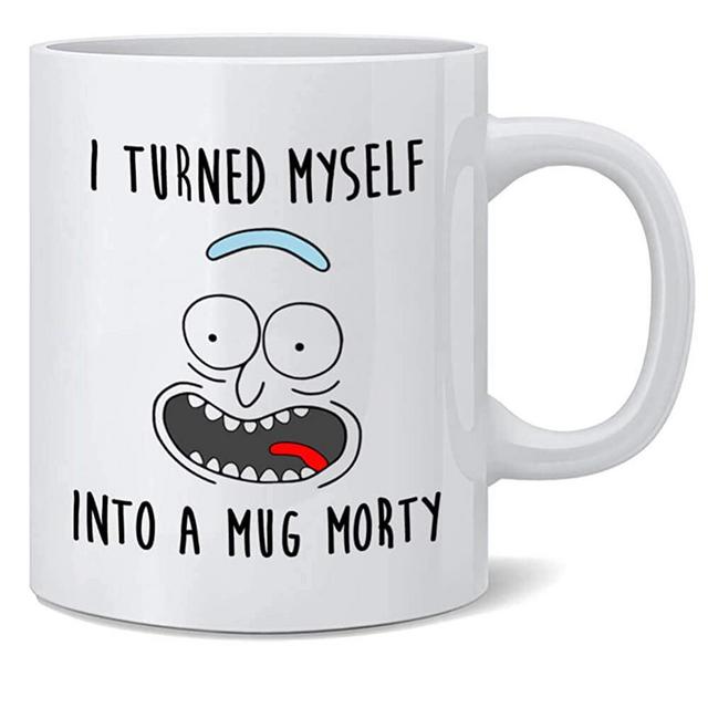 Rick and Morty Print Coffee Mug Cup (Turned)