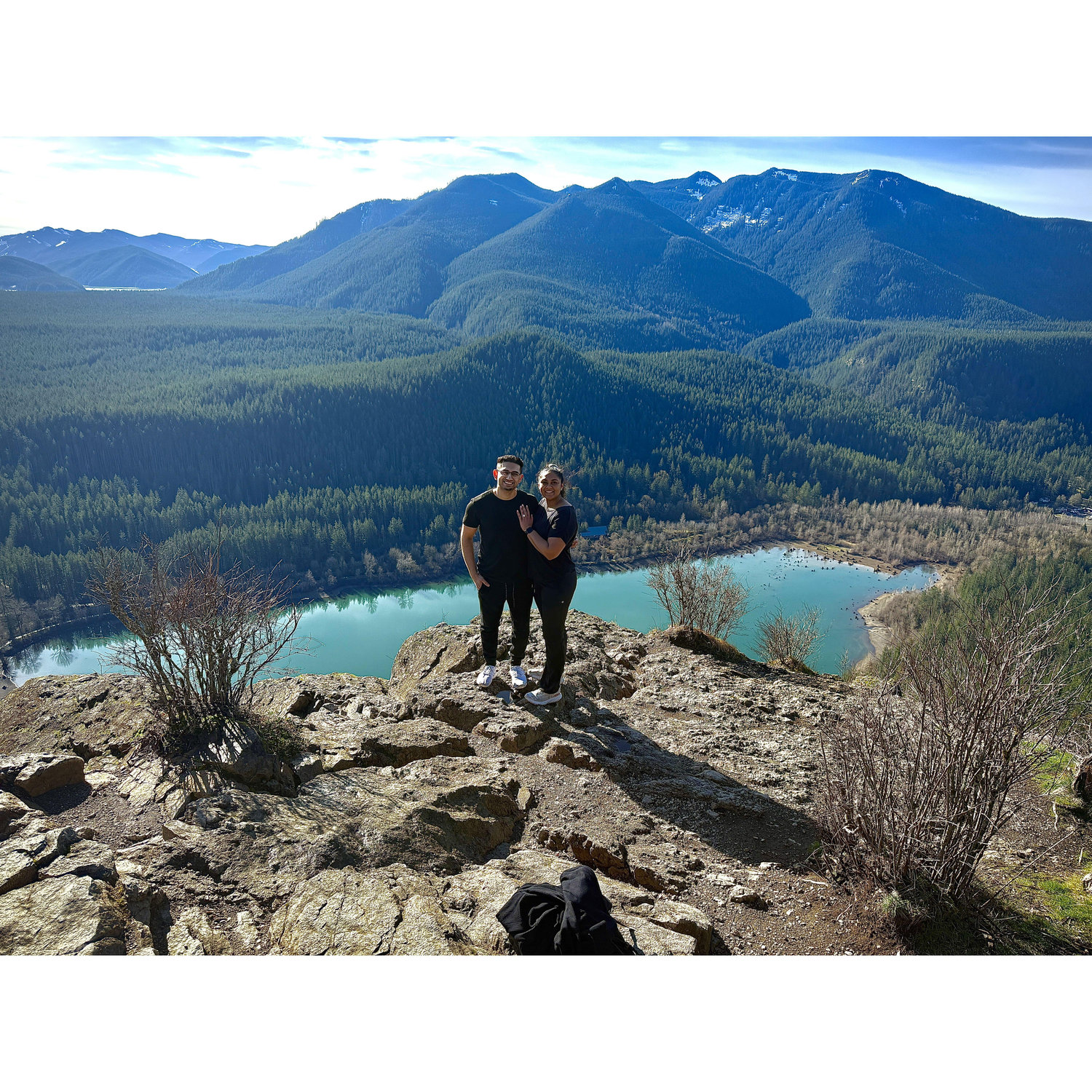 Right after the proposal we hiked to the top of the ledge and captured this amazing scenery!