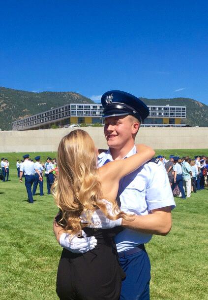 Seeing each other for the first time after basic training!