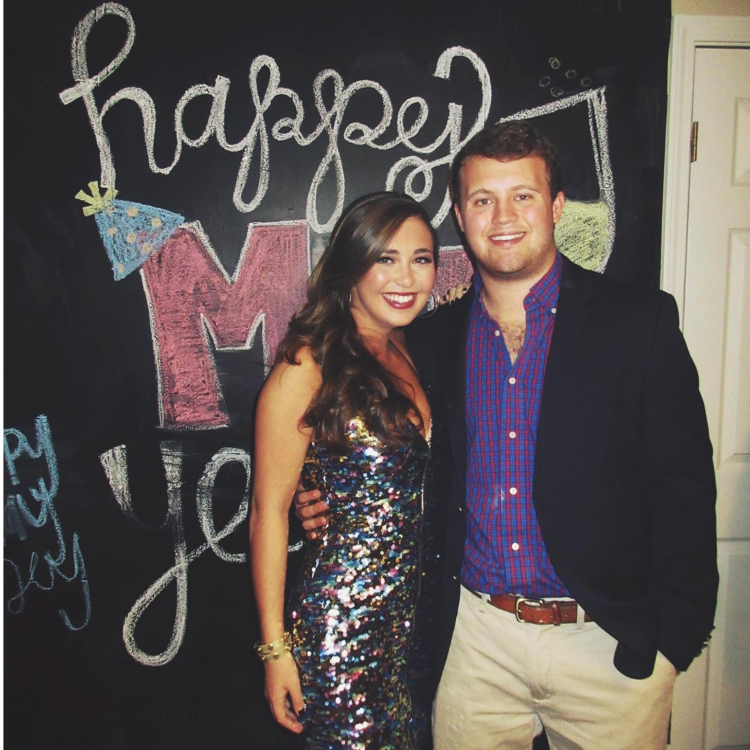 Our first date! Our friends set us up on a "blind date" for Phi Mu New Years Social in January 2016!