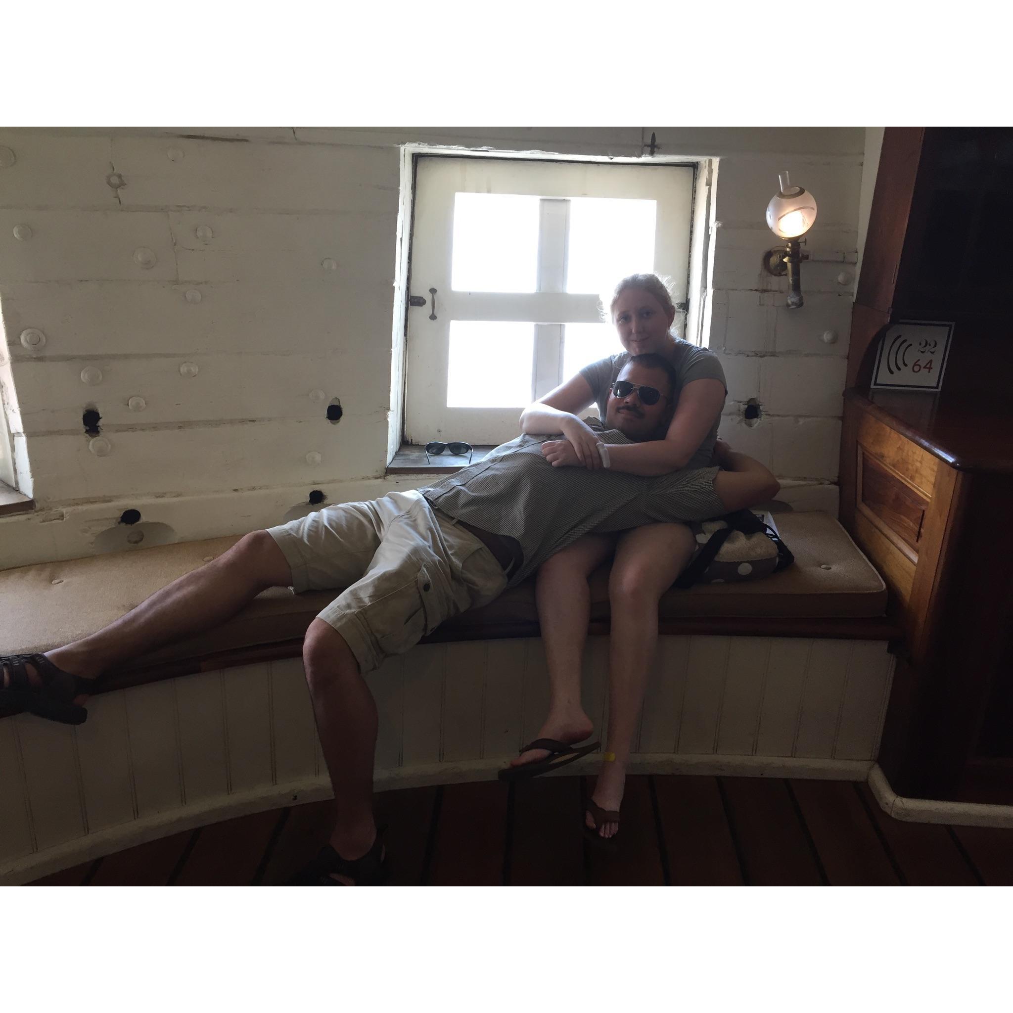 Captain's cabin on the historic ship USS Constellation in Baltimore.
