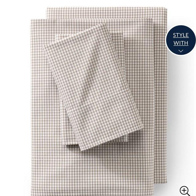 Cotton Oxford Gingham Bed Sheet Set
