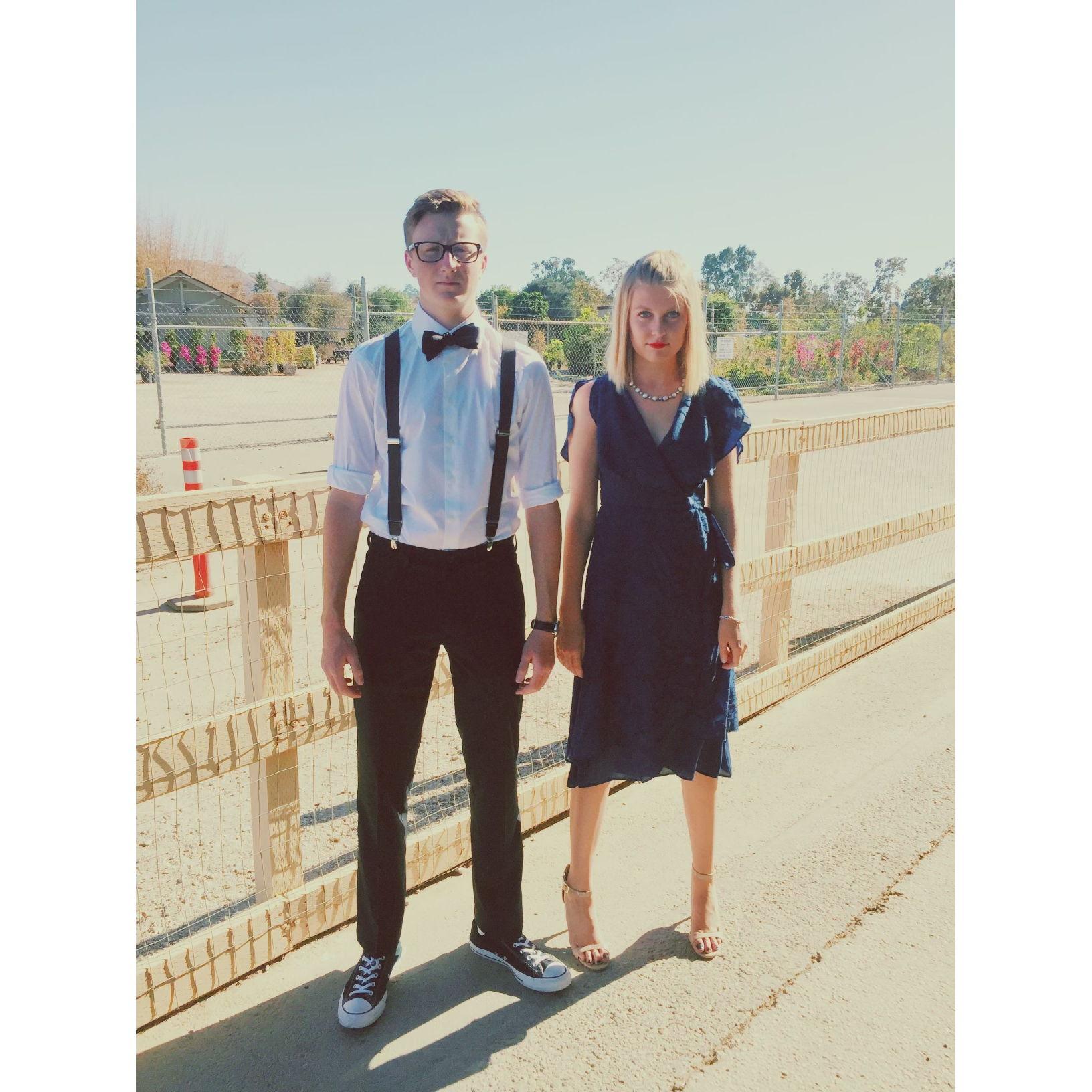 Another high school dance photo (our senior homecoming dance). So serious.