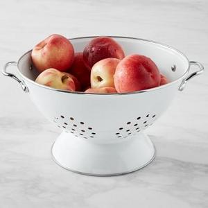 Enamel Colander, 5-Qt., White