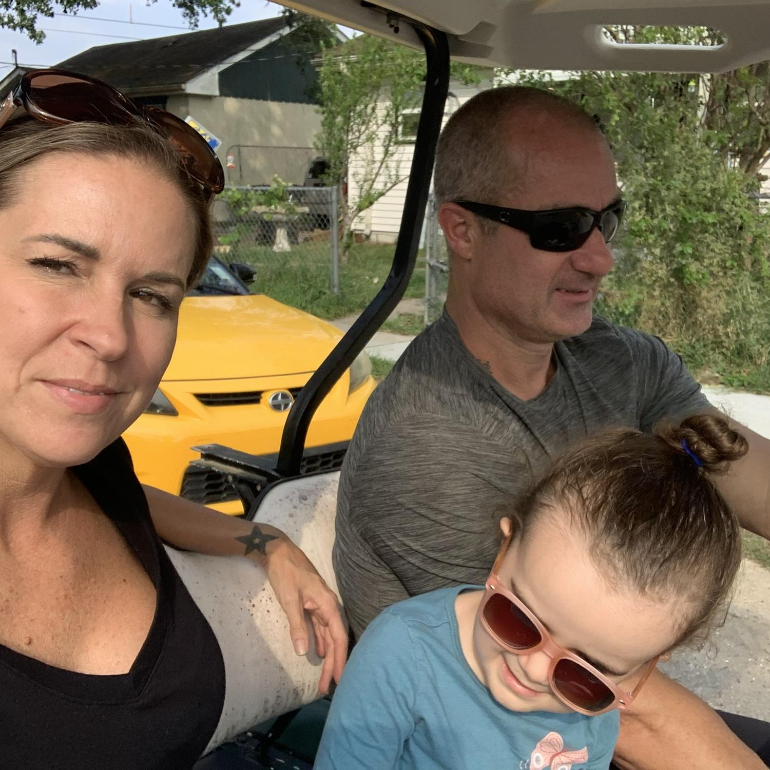 Another golf cart ride in the neighborhood.