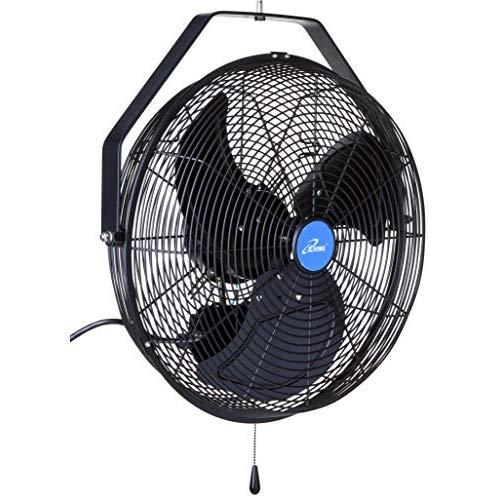 iLIVING ILG8E18-15 Wall Mount Outdoor Waterproof Fan, 18", Black