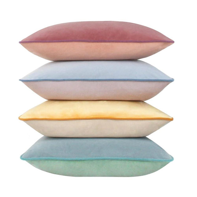 Btyrle Throw Pillow Covers 20x20 Set of 4 Soft Velvet Couch Cushion Covers Modern 8-Colors Designs Pillowcases Decorative Cushion Cases for Sofa Bedroom Home Decor(Morandi Series)