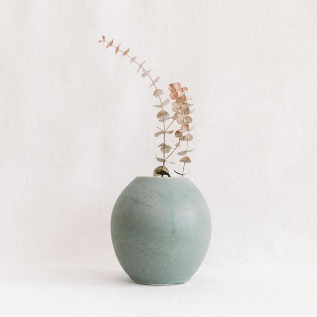 Lake Blue Bulb Vase