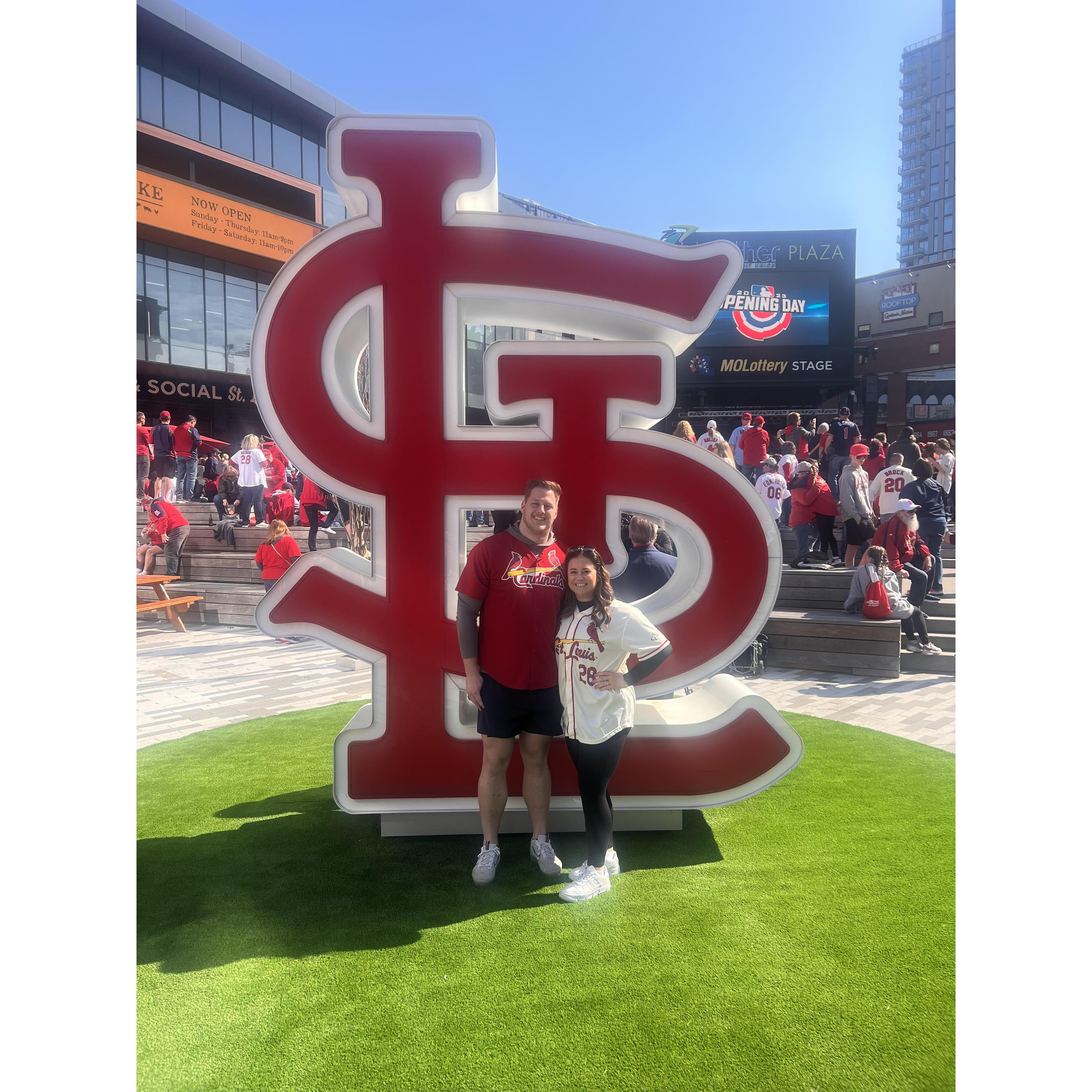 Our first STL Cardinals opening day, and definitely not the last! Our STL chapter started in 2023 and we love our community. Excited to see the new traditions we create here.