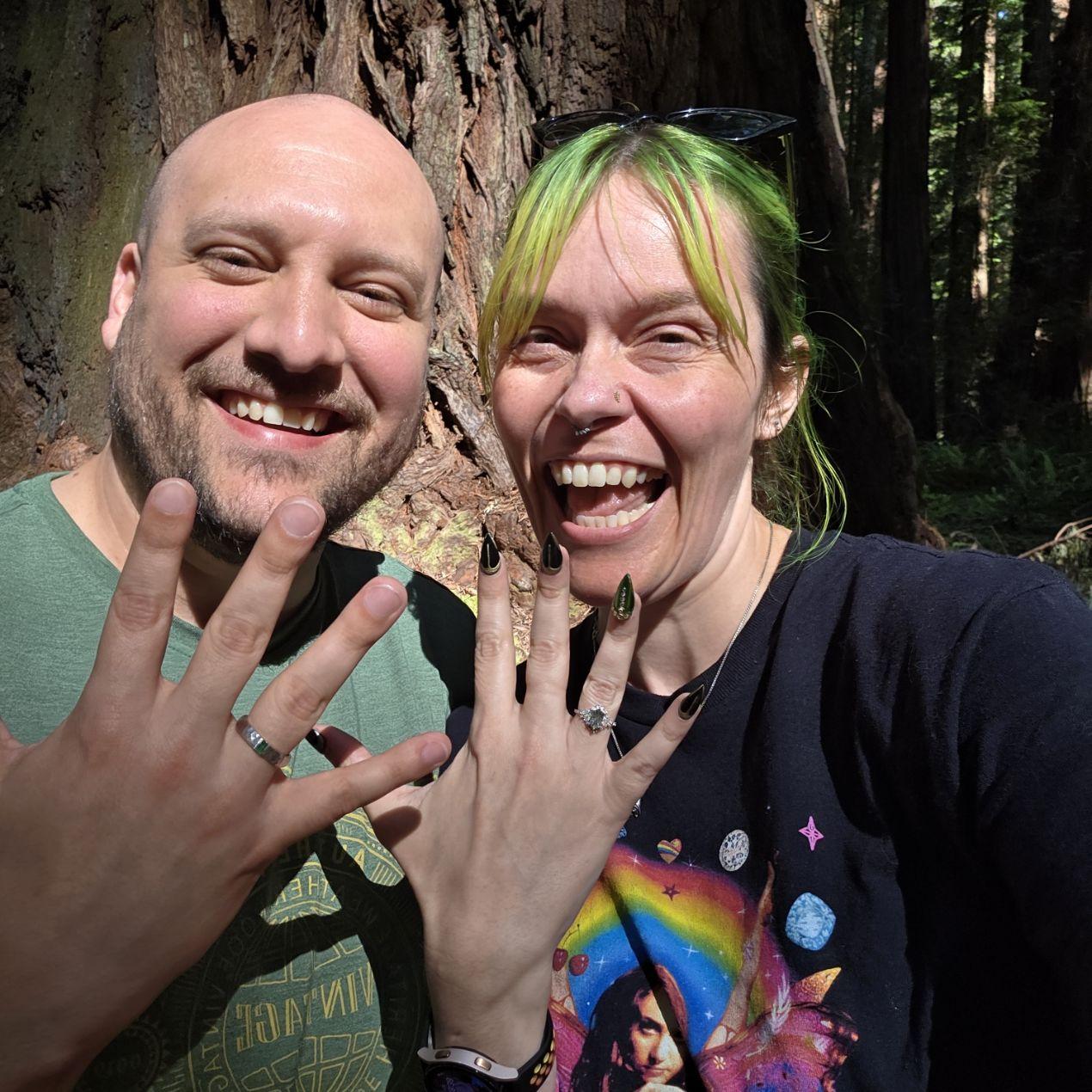 We got engaged 5/27/25 in the Redwoods