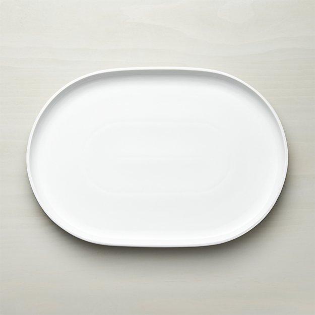Form White Oval Serving Platter