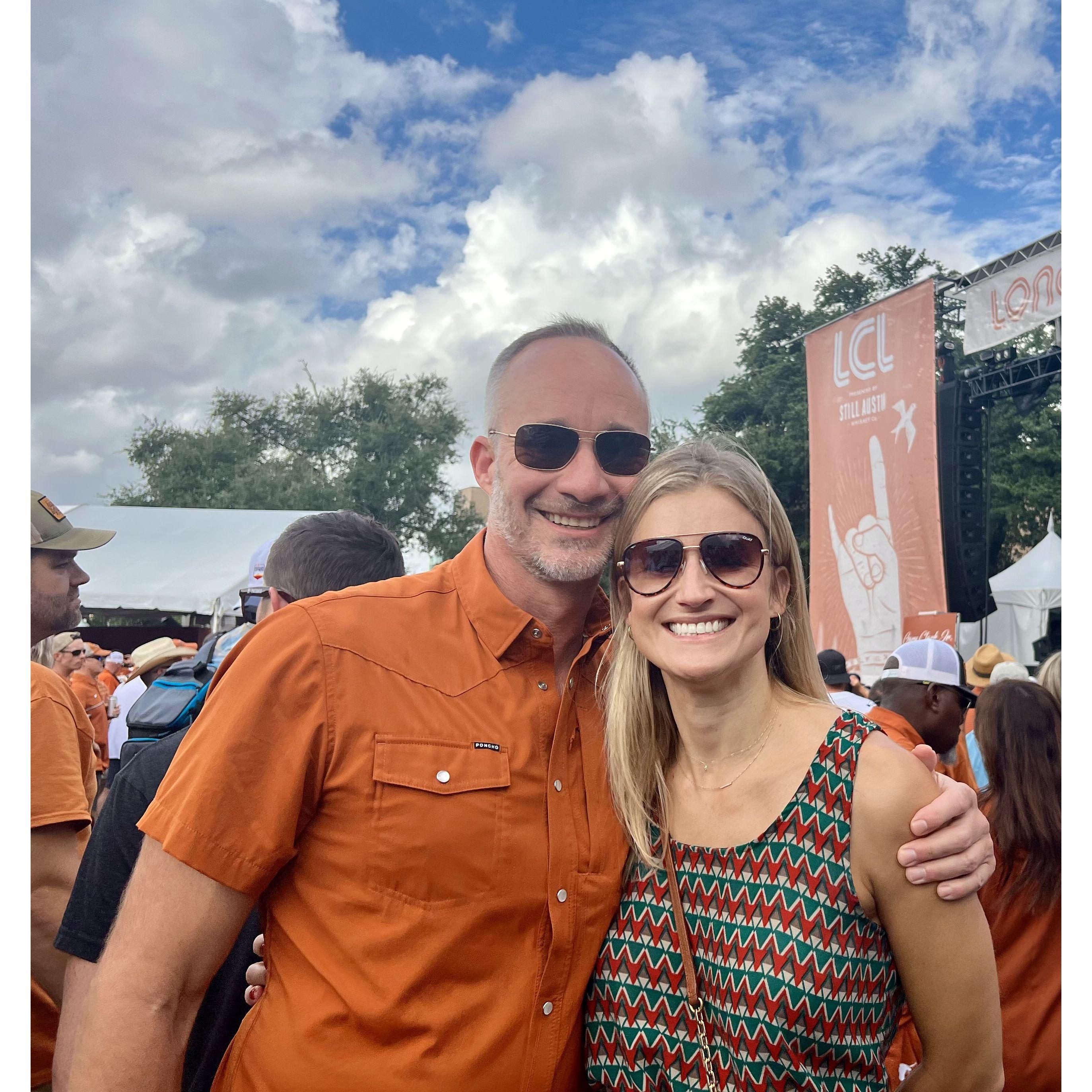 Gary Clarke Jr. Before a Longhorns game