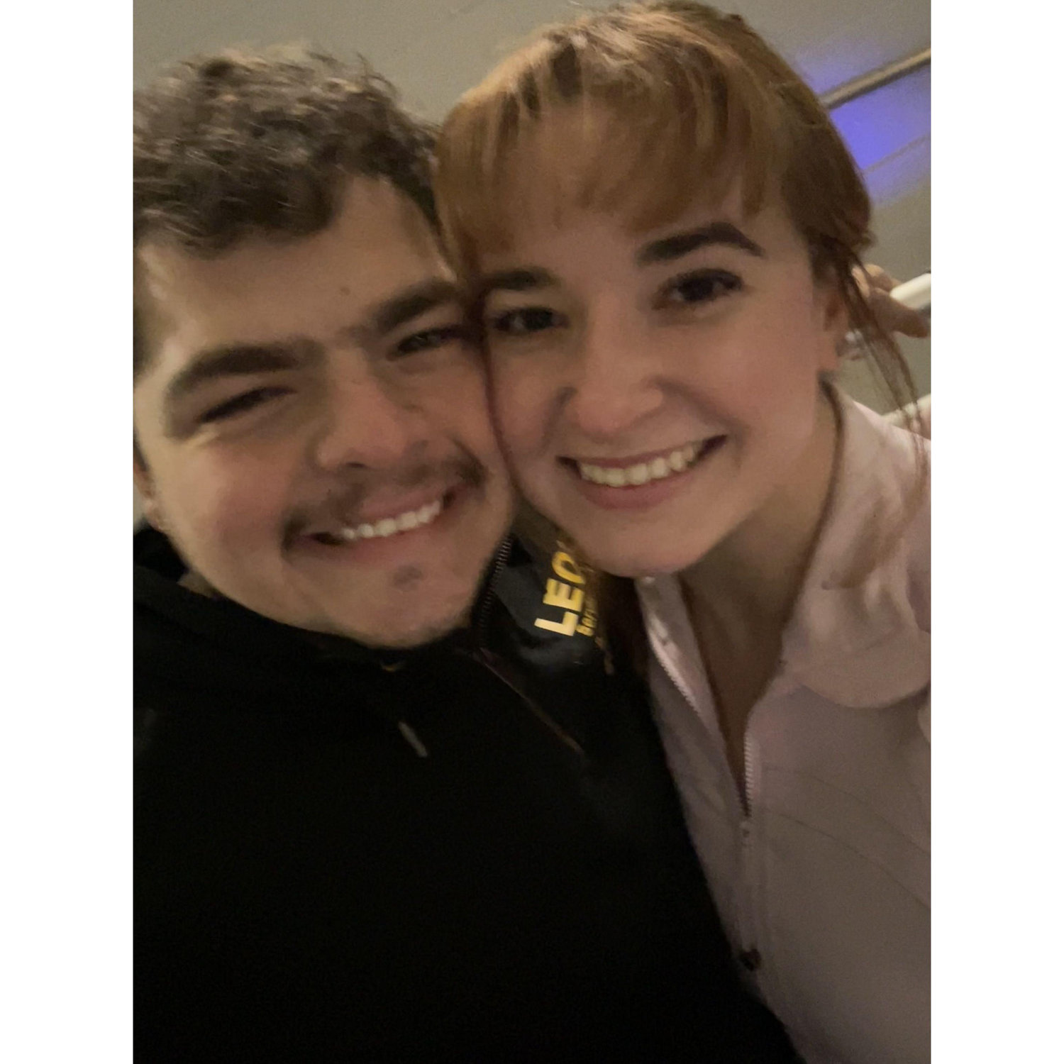 Going ice skating together for the first time