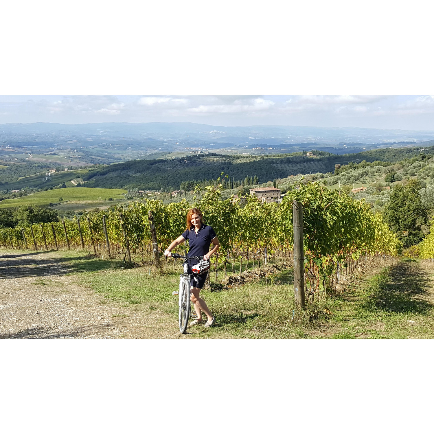 Taking a bike ride in Tuscany