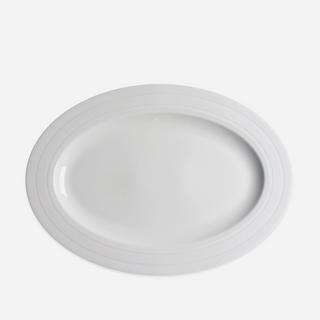 Cambridge Stripe White Rimmed Oval Platter
