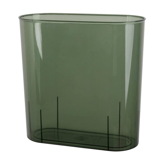 Anyoifax Small Trash Can Slim Garbage Can 3 Gallon Waste Basket Trash Bin Container for Bathroom, Bedroom, Living Room, Kitchen, Under Desk, Office, Colleg Dorm - Green