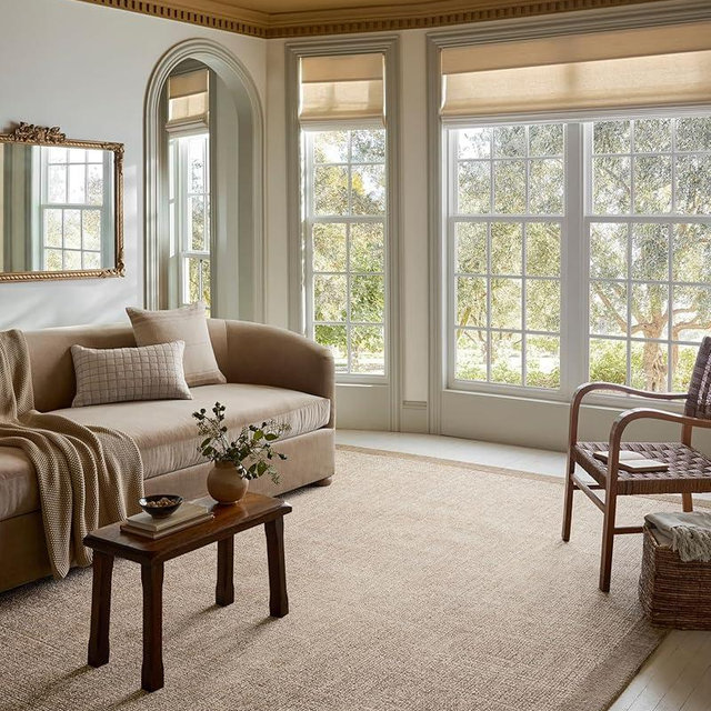 Loloi Magnolia Home by Joanna Gaines Henley Collection HNY-01 Ivory/Brown 8'-6" x 11'-6" Area Rug