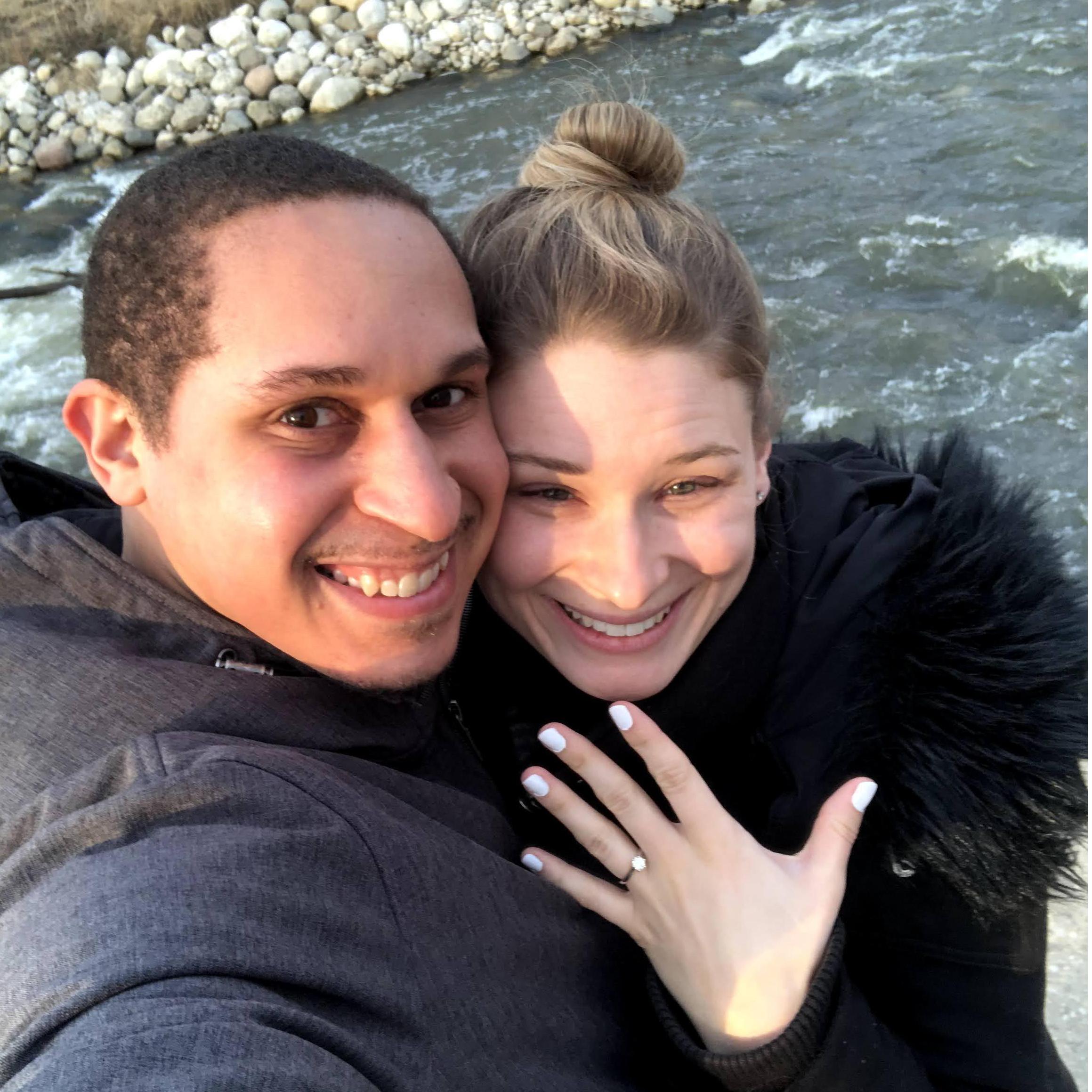 The day after we got engaged!