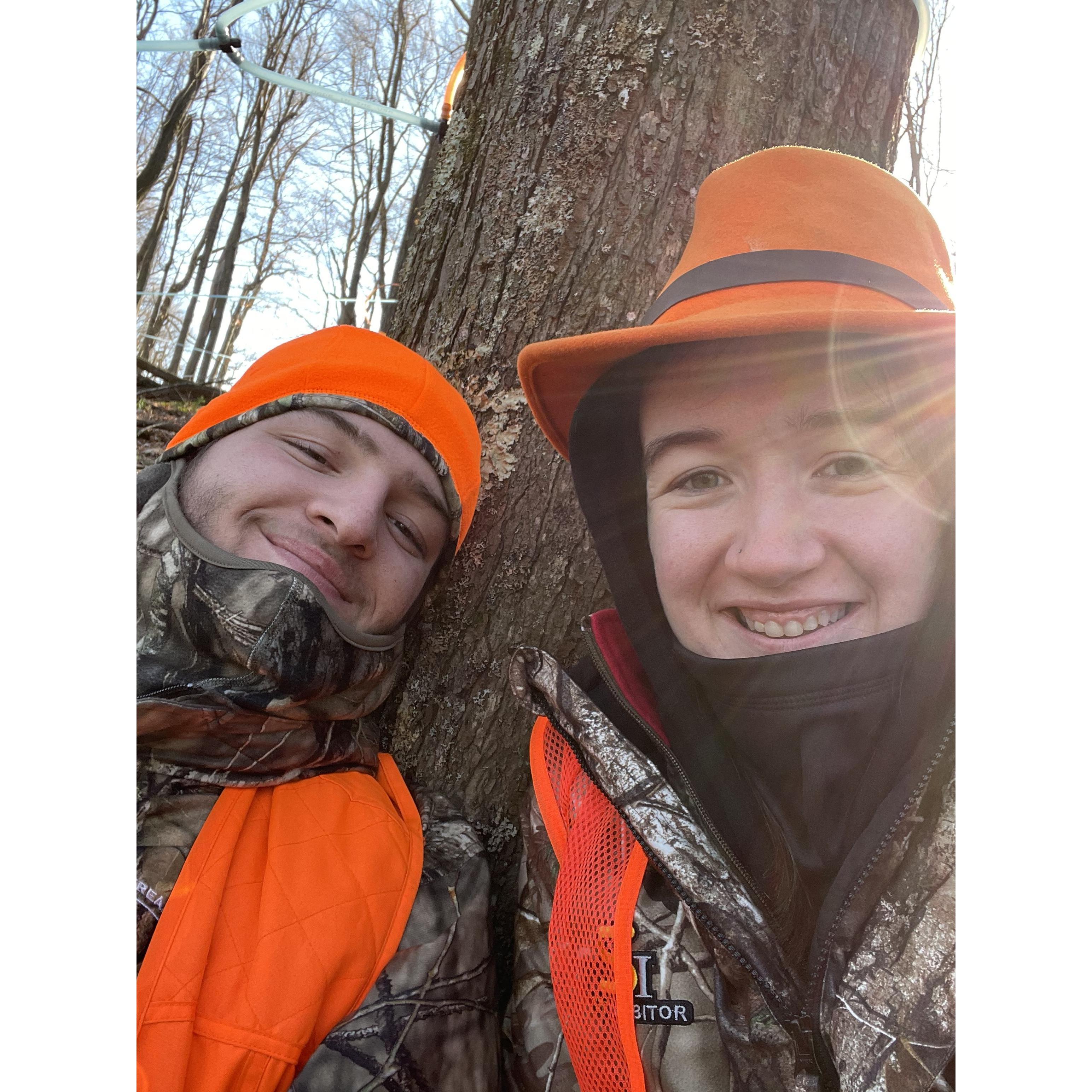 Morgan hunting for the first time