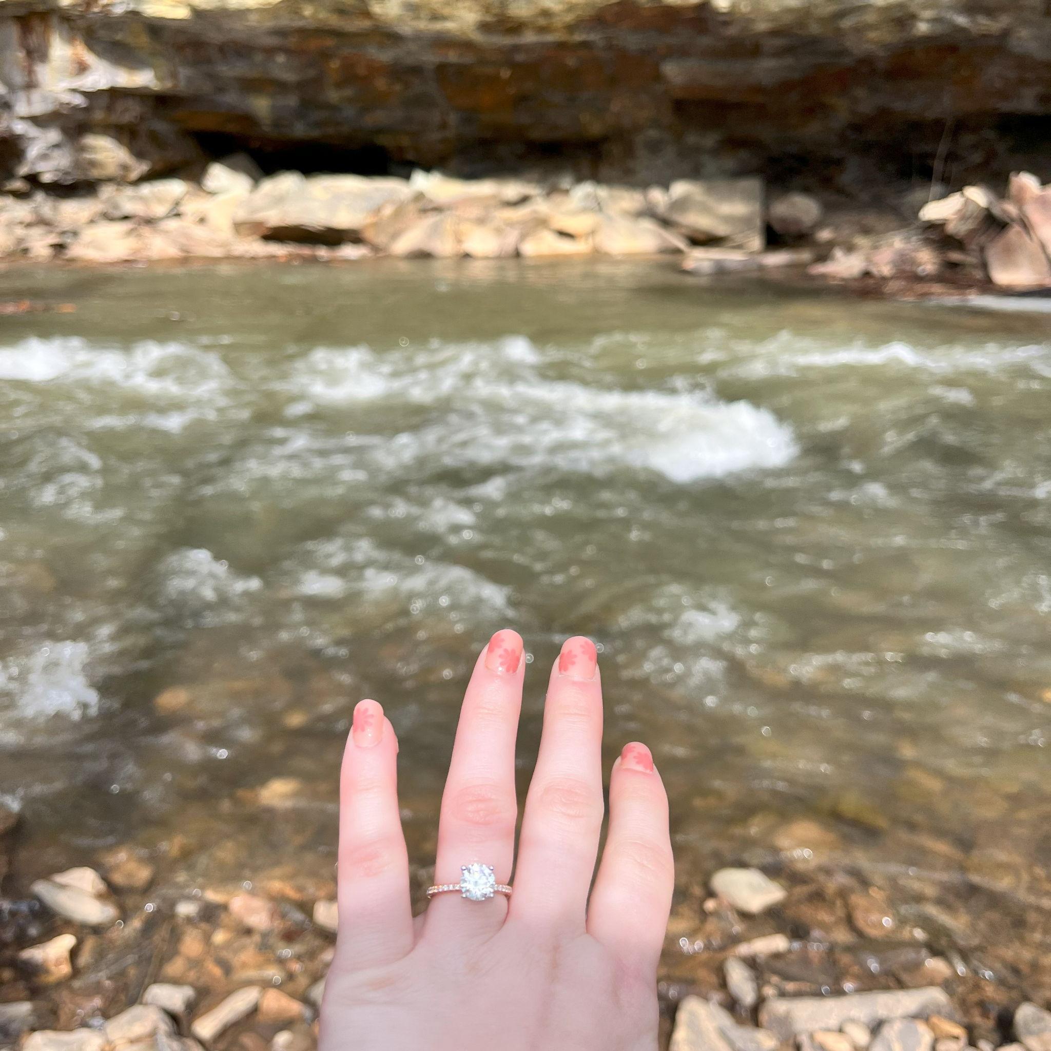 The pretty background for my ring pictures