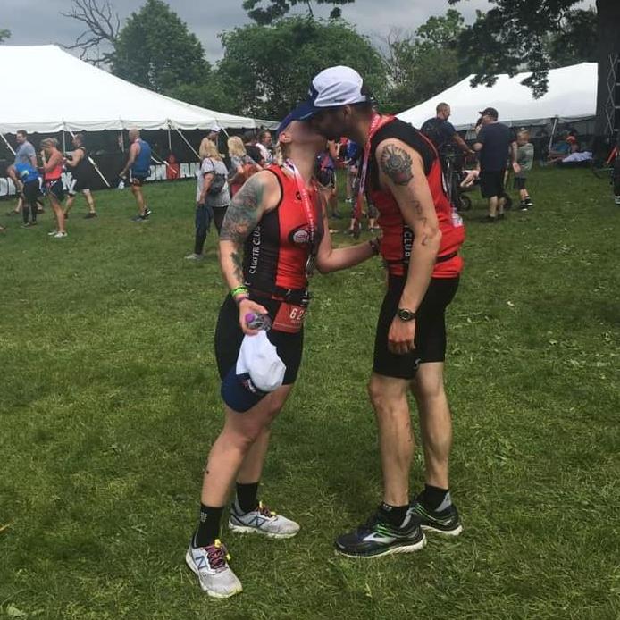 2nd 70.3 Ironman in Madison, Wisconsin, where we both improved our times! June 2019