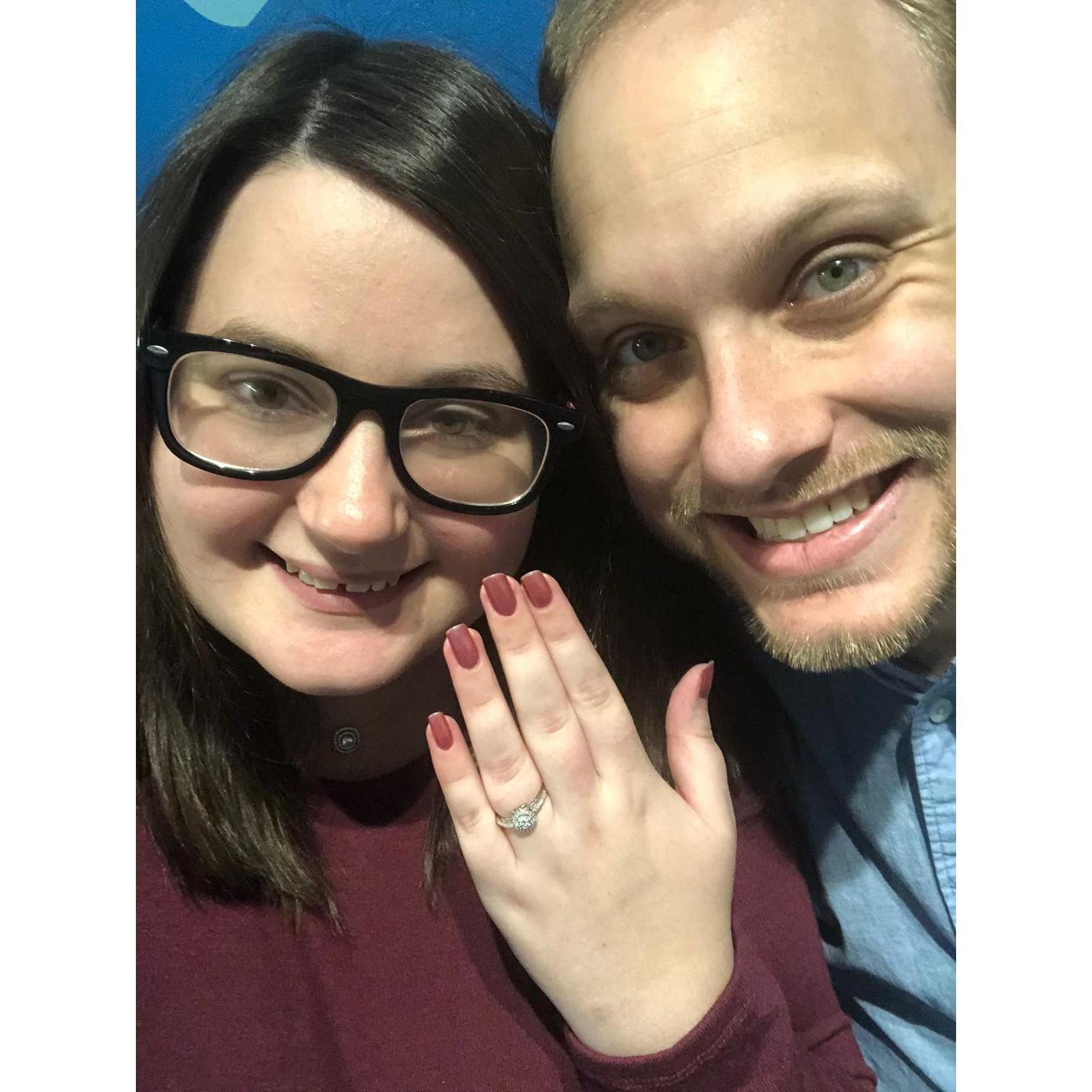 Engagement at the Georgia Aquarium on November 24, 2018