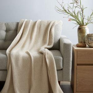 Cotton Fisherman Throw in Natural