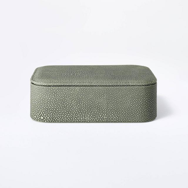 Small Rounded Faux Shagreen Box with Removable Lid - Threshold™ designed with Studio McGee