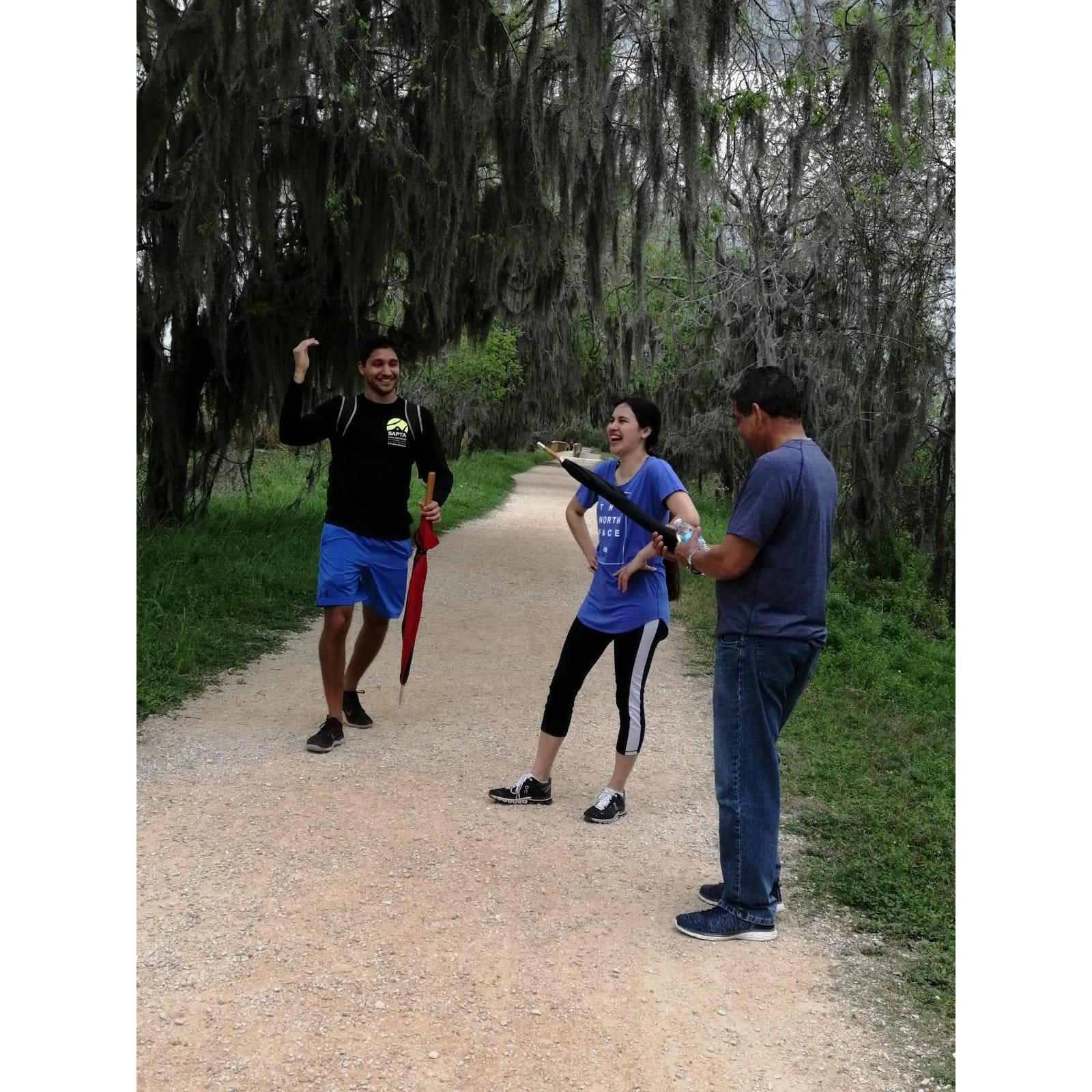 Hiking is a big part of Jorge & Crystal's family life!