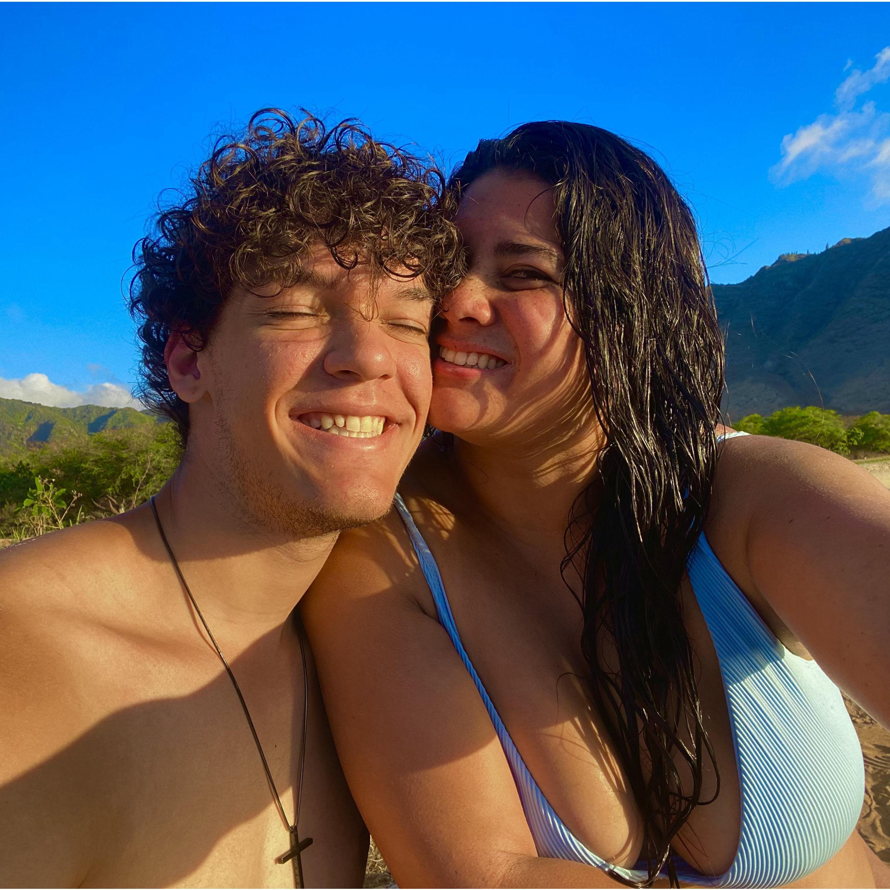 Golden hour - probably Alyssa's favorite part of each day. The two got to wrap up their day together watching the sun set.